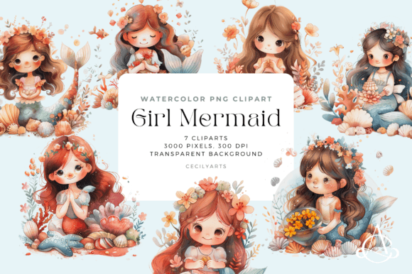 Download Girl Mermaid Clipart - Girl mermaid clipart Collection