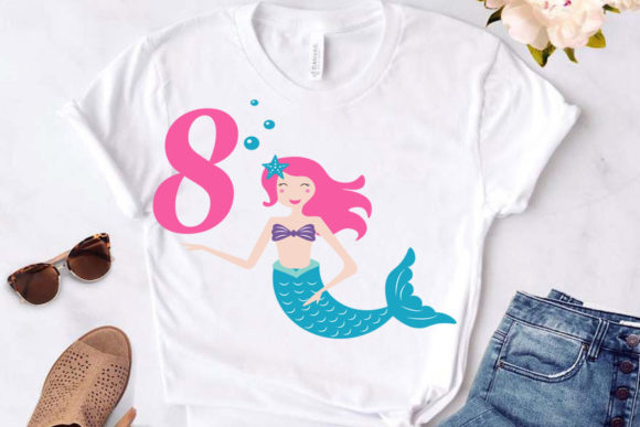 Download Mermaid Svg , Birthday Mermaid SVG , 8 T - Premium Resources
