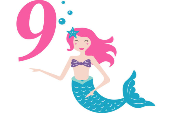 Download Mermaid Svg , Birthday Mermaid SVG , 9 T - Premium Resources